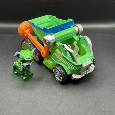 Paw Patrol The Mighty Movie Toy Garbage Truck Recycler With Rocky Figure, WORKS!