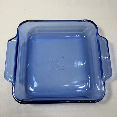 Vintage Anchor Hocking Sq Dish COBALT BLUE 2Qt Ovenware 8x8” Baking Dish EUC