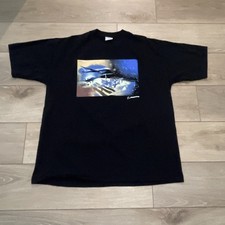 Vtg 90s BOEING t-shirt TEE black AVIATION plane PROMO 2XL single-stitch USA made