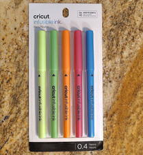 Cricut Infusible Ink 0.4 Neon Pens 5 Pack Green Yellow Orange Pink Blue