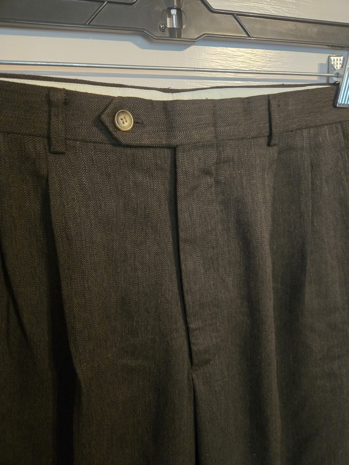 Pantalone uomo Yves Saint Laurent 32x30 plissettato nuovo senza etichette YSL