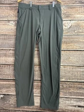 Showers Pass Pants Size 34 Mens Green Stretch Zip Fly Pocket Straight Outdoor