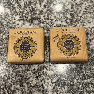 L'Occitane Shea Butter Extra Gentle Verbena Soap - 100gm/3.5 oz Lot Of 2 NEW