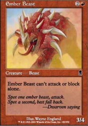 1x Ember Beast NM-Mint, English - Odyssey MTG