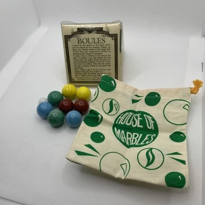 Vintage Petanque Boules Set of all 8 Marble Balls - by House of Marbles - Image 1 of 4