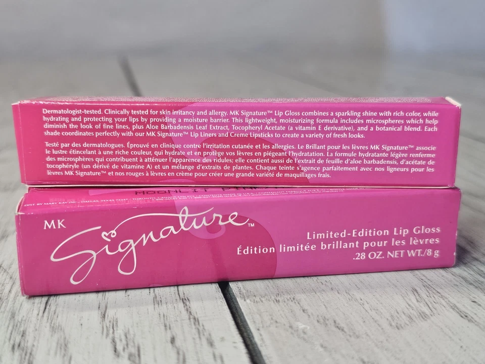 NUEVO Brillo de labios Mary Kay ~ MK Signature edición limitada .28 oz ~ TÚ ELIGES EL COLOR Foto 2 de 4