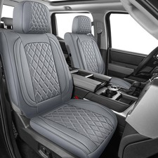 MIROZO Front Tundra Seat Covers Grey,Truck Seat Cover Car Seat Protector Leather