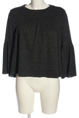 MANGO CASUAL Longsleeve Damen Shirt Gr. DE 36 schwarz Casual-Look