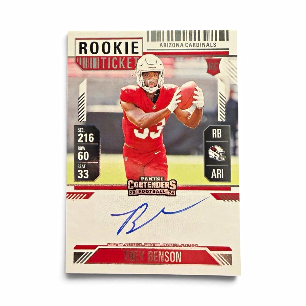 Trey Benson Panini Contenders #119 Autograph
