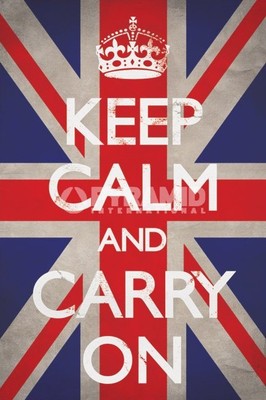 Poster Proverbi Keep Calm And Carry On Sfondo Bandiera Inglese Ebay
