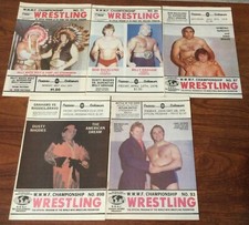 OFFICIAL LOT 5 WWWF CHAMPIONSHIP NASSAU COLISEUM PROGRAMS  WRESTLING MAGAZINES