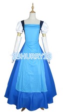 New Steven Universe Jail Break Sapphire Blue Gown Dress Cosplay Costume 23