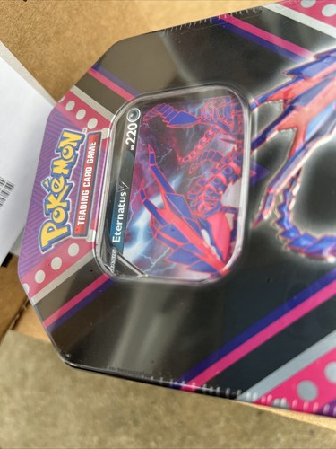 Pokemon TCG V Powers Eternatus V Tin NEW FACTORY SEALED - Afbeelding 4 van 5