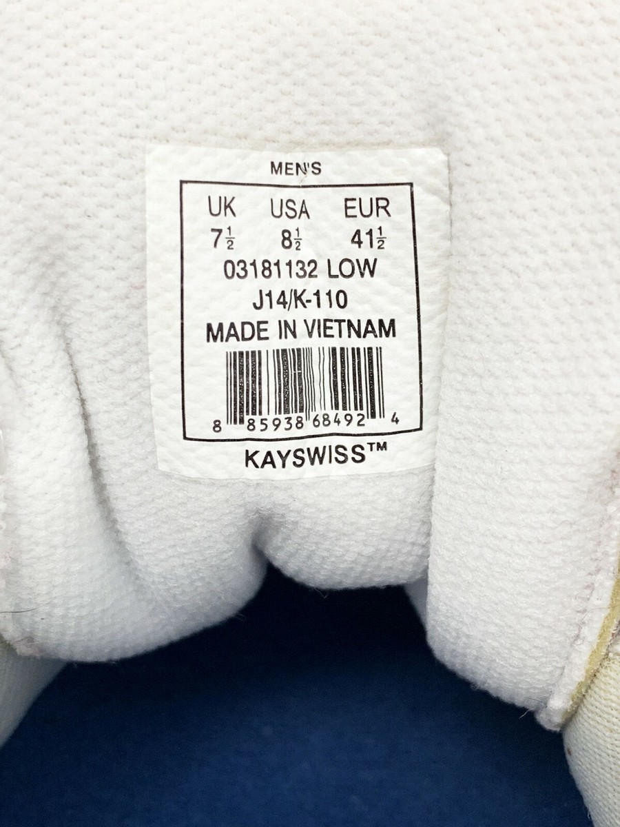 shinページ K Swiss Mens ST429 Lace Up Sneaker White Size 8.5 M Low Top