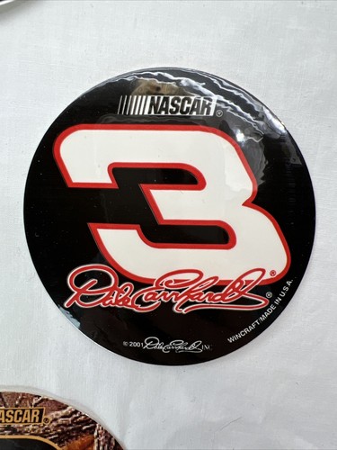 NASCAR Dale Earnhardt SR #3 Logo and JR #8 3" ROUND STICKER LOT of 7 Decal VTG - Picture 8 of 10