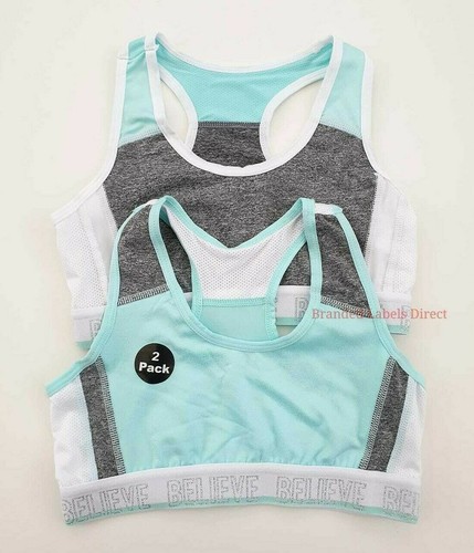 PRIMARK 2 x MÄDCHEN SPORT RENNFAHRER CROP TOP WESTE ERSTER BH TOP / BOXER ALTER 7-15 - Bild 19 von 22