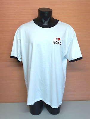 I Love Heart SCAD Savannah School of Art and Design White T-Shirt Adult Size XXL