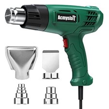 Heat Gun, 1800W Hot Air Gun Kit, Temperature Settings 572 932 with 4 Nozzles