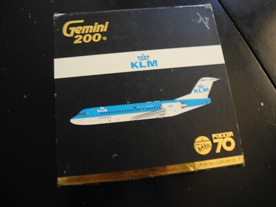 Retired RARE Gemini 200 FOKKER 70 KLM, Orig Version, 1:200