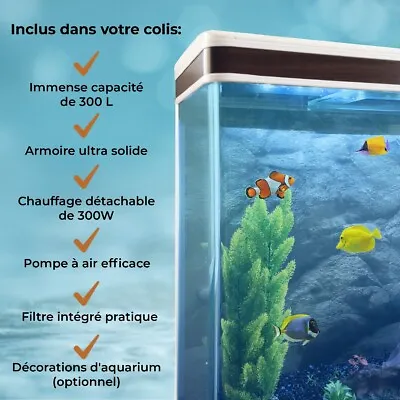 Acheter Aquarium à Bords Blanc & Noisette, Kit De Démarrage, Meuble De Support Blanc