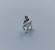 10 Silver Tone Fawn Charms Crafting Craft Metal Pendant Tone 0.75" Inch Deer