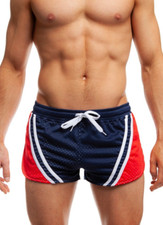 Jack Adams Helo Track Short Navy/Red: Med, Large  X-Large: Style 402-141