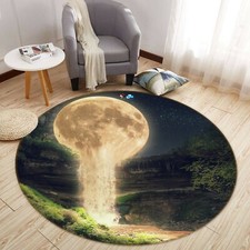 3D Moon Waterfall NAO5946 Game Rug Mat Elegant Photo Carpet Mat Fay