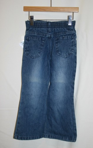 Disney Store Embroidered Jeans Girls Sz 4 Nail Polish Glitter Cotton Flare NWT - Picture 3 of 7
