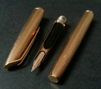 Stylo Plume Waterman CF Rare En Laque Corail - Plume Or Massif 18 Carats - Occasion