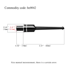 MUXIANG 9mm Acrylic Straight Saddle Stem Mouthpiece For Briar Wood Tobacco Pipe