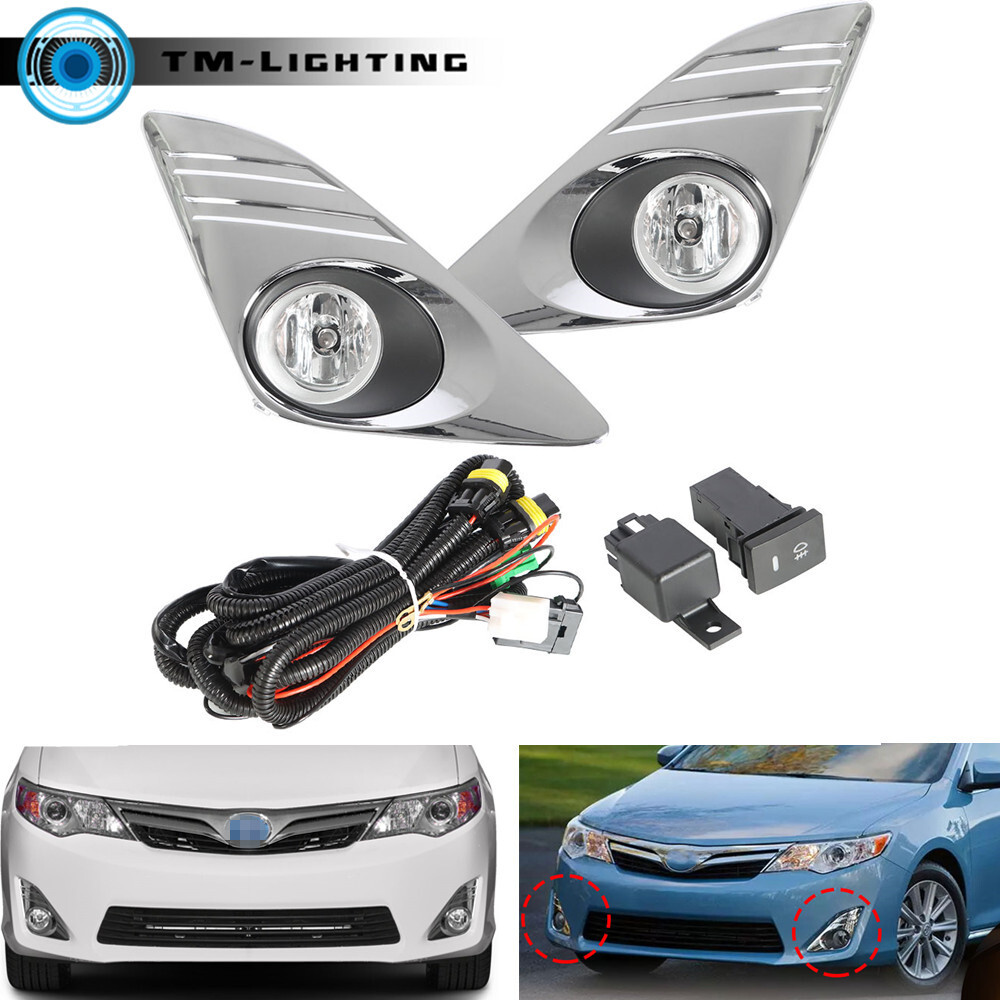 Repuesto De Luz Antiniebla Delantera Del Lado Del Conductor, Cromada, Modelos L/Le/Hybrid/Xle Para Toyota Camry 2012-2014 (con Agujeros Para Luz Antiniebla