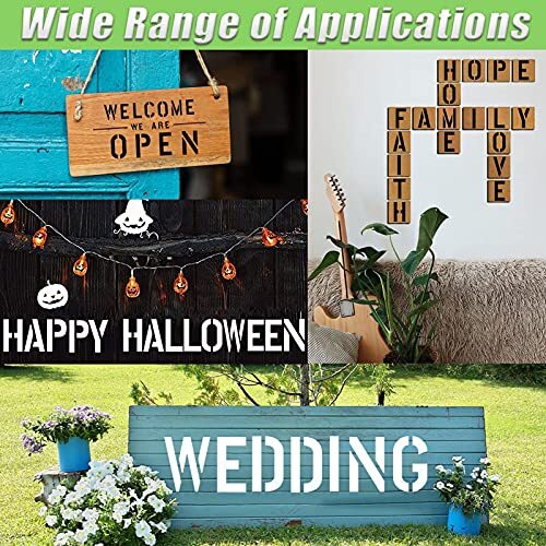 3 Inch Letter Stencils Symbol Numbers Craft Stencils, 42 Pcs  Assorted Sizes 