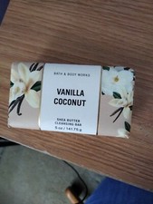 NEW BATH AND BODY WORKS VANILLA COCONUT CLEANSING BAR 5 FL OZ