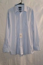 NWT Men's Stafford Smart Tech Sz XL Dress Shirt Button Down Blue 17-17/ 1/2