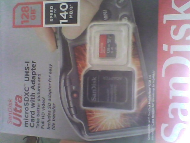 Sandisk Ultra 128GB A1 UHS-I U1 Class10 MicroSDXC Memory Card and Adap/new