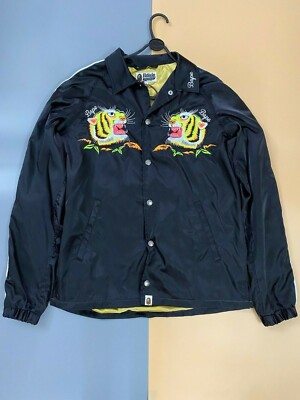 BRANDNEUE SCHWARZE TIGERJACKE VON BAPE GRÖSSE S SMALL UVP 550 £