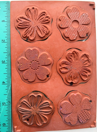 Well Used 6pc Floral Rubber Stamp Set "Flower Shop" by Stampin Up! Unmounted - Picture 3 of 3