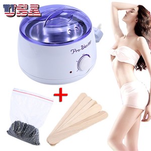 Pro Wax Kit Heater Pot Salon Waxing Hair Removal W 100g Brazilian