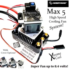 RCP Xtreme Cool Hobbywing Max 5 High Speed Cooling Fan System 8 volt 28cfm G1 G2