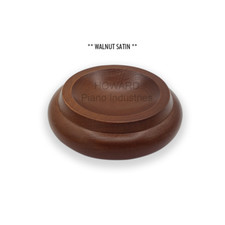 Schaff Wood Piano Caster Cups Standard Size Walnut Satin - Sold Individually 