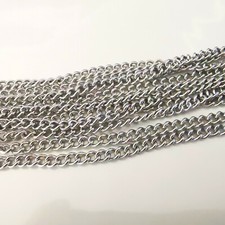 Cuba link chain stainless steel 4mm curb chain charm DIY jewelry 5/ 10/20 M