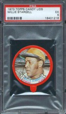 1973 Topps Candy Lids Willie Stargell PSA 5 Pittsburgh Pirates HOF