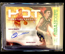 2021-22 Hoops Chris Duarte Rookie Auto Hot Signatures Green SP RC Indiana Pacers