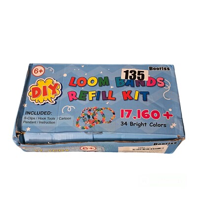 BOORISS Loom Bands Refill Kit 34 colors