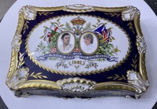 Vintage Paragon Charles & Diana Prinz & Prinzessin Wales Hochzeit Box Schatulle