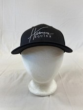 Youth Harmon Equine Baseball Cap Snapback Hat Solid Black Adjustable Mesh Back
