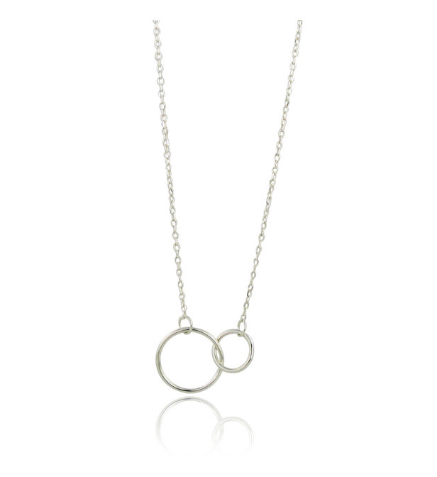Collier 2 Cercles Argent 925 Longueur 42cm - Neuf Avec étiquettes