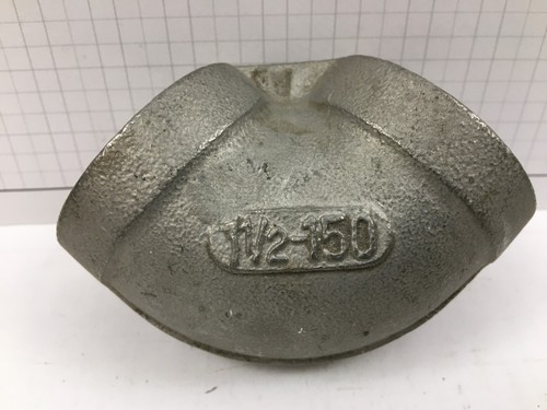 90-DEGREE ELBOW 1-1/2" Class 150 Cast 304 Stainless Steel Threaded Pipe Fitting - Picture 6 of 8