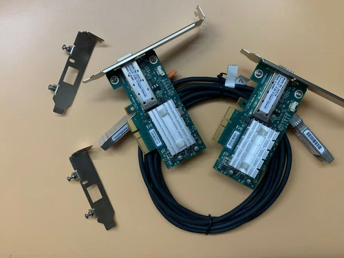 2PCS Mellanox MCX311A-XCAT CX311A ConnectX-3 EN Network Card 10GbE + cable SFP