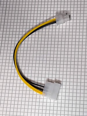 Strom-Adapter Mainboard Anschluss ATX 12V 4 Pin - Molex
